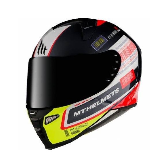 Casco MT Revenge 2 RS A1 Negro/blanco/naranja