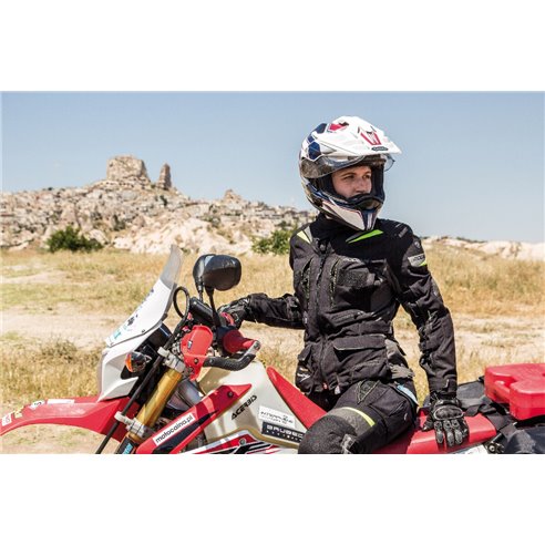 Chaqueta 3 en 1 Modeka Panamericana Lady negro amarillo