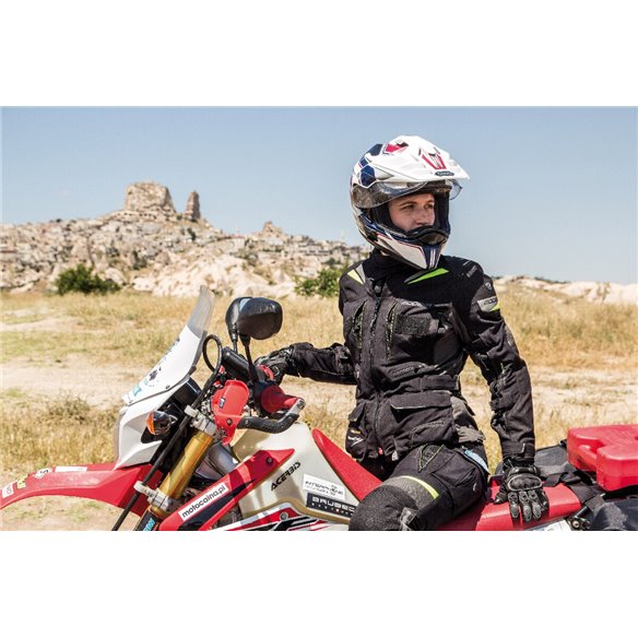 Chaqueta 3 en 1 Modeka Panamericana Lady negro amarillo