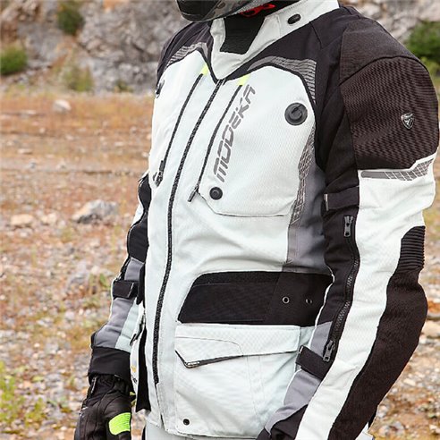 Chaqueta 3 en 1 Modeka Tacoma III gris claro