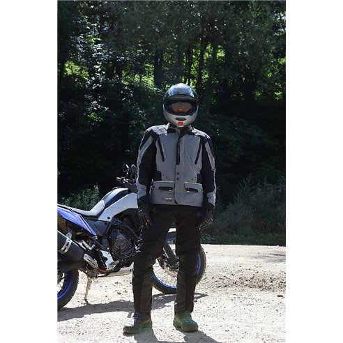 Chaqueta 2 en 1 Modeka Viper LT gris negro