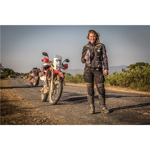 Pantalon 3 en 1 Modeka Panamericana Lady negro amarillo