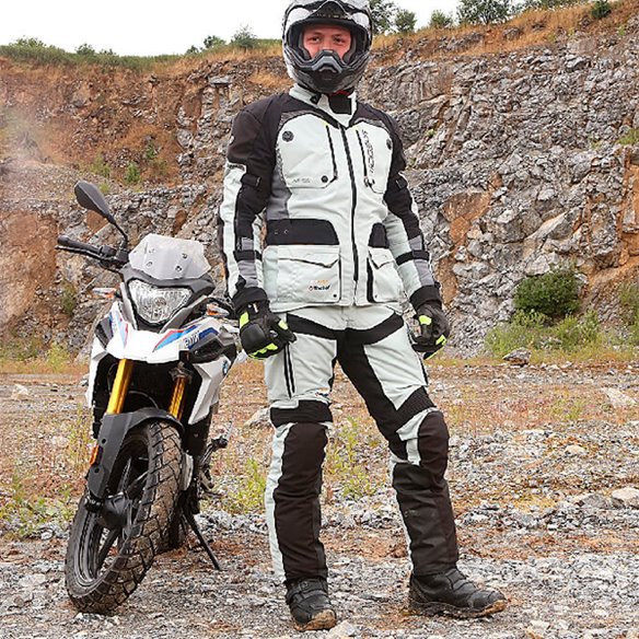 Pantalon 3 en 1 Modeka Tacoma III gris claro