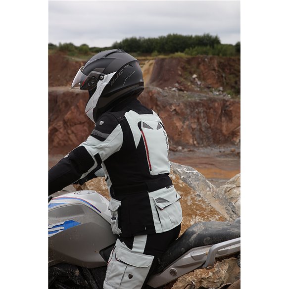 Chaqueta 3 en 1 Modeka Panamericana Lady gris claro