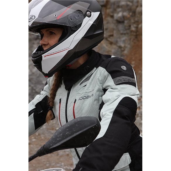 Chaqueta 3 en 1 Modeka Panamericana Lady gris claro