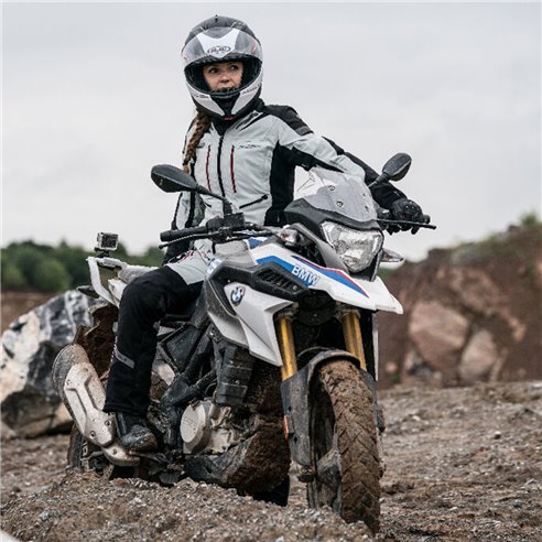 Chaqueta 3 en 1 Modeka Panamericana Lady gris claro