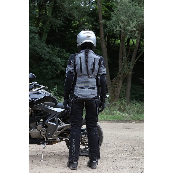 Chaqueta 2 en 1 Modeka Viper LT Lady gris negro