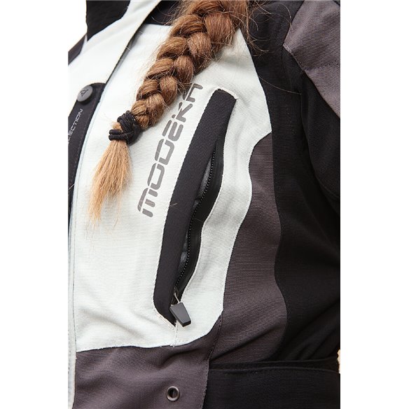 Chaqueta 2 en 1 Modeka Viper LT Lady gris claro