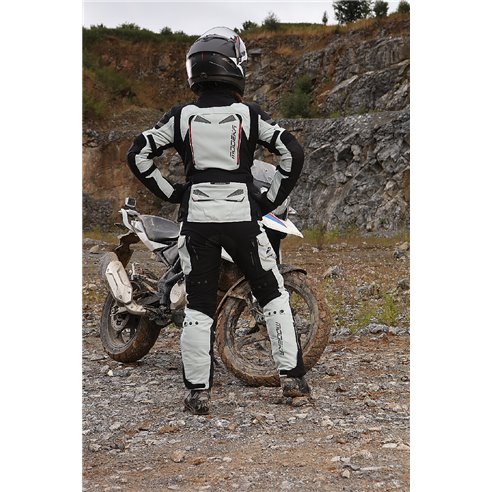 Pantalon 3 en 1 Modeka Panamericana Lady gris claro