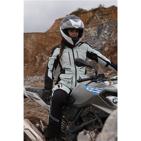 Pantalon 3 en 1 Modeka Panamericana Lady gris claro