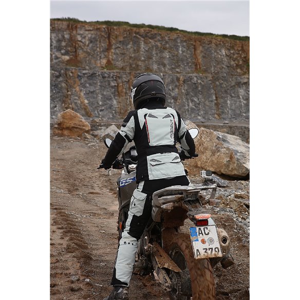 Pantalon 3 en 1 Modeka Panamericana Lady gris claro