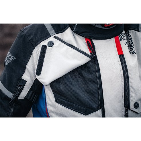 Chaqueta 2 en 1 Modeka Trohn gris claro azul (Novedad 2023)