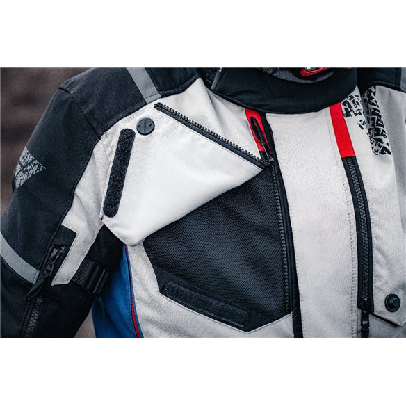 Chaqueta 2 en 1 Modeka Trohn gris claro azul (Novedad 2023)