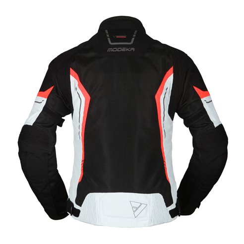 Chaqueta 2 en 1 Modeka Khao Air Lady negro/gris claro/rojo