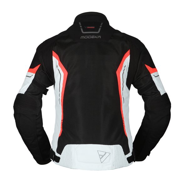 Chaqueta 2 en 1 Modeka Khao Air Lady negro/gris claro/rojo