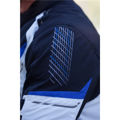 Chaqueta 2 en 1 Modeka Khao Air negro/gris claro/azul