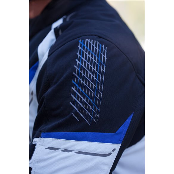 Chaqueta 2 en 1 Modeka Khao Air negro/gris claro/azul