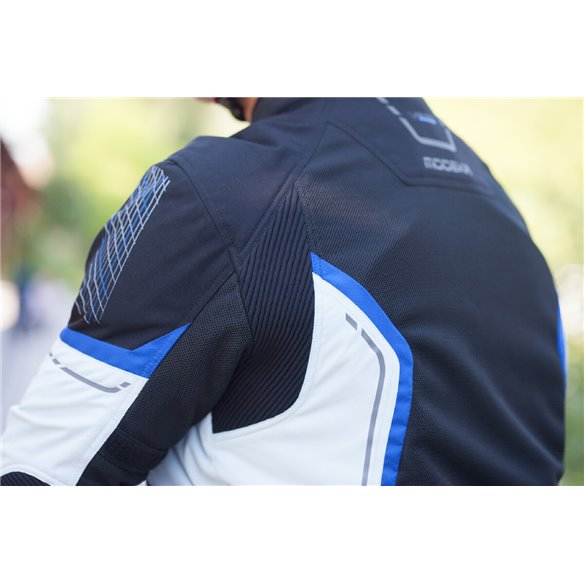 Chaqueta 2 en 1 Modeka Khao Air negro/gris claro/azul