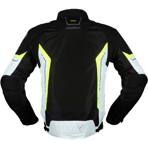 Chaqueta Modeka Khao Air negro/gris claro/amarillo