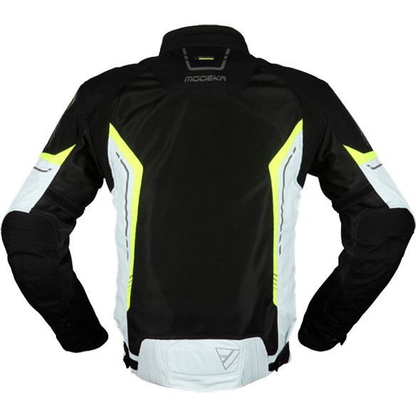 Chaqueta Modeka Khao Air negro/gris claro/amarillo