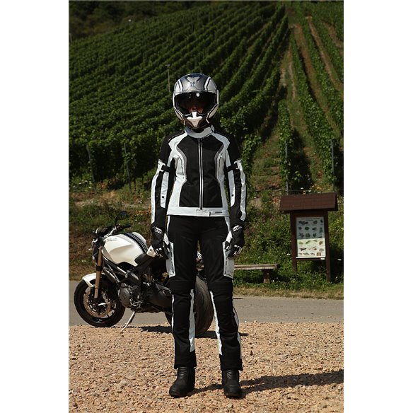 Chaqueta 2 en 1 Modeka Khao Air Lady negro/gris claro