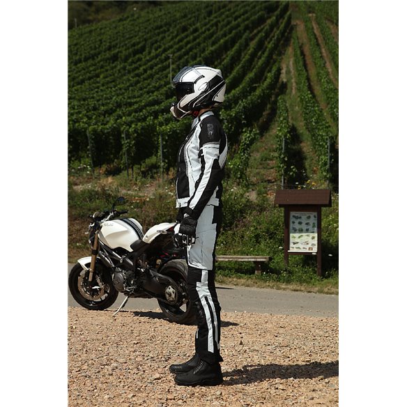 Chaqueta 2 en 1 Modeka Khao Air Lady negro/gris claro