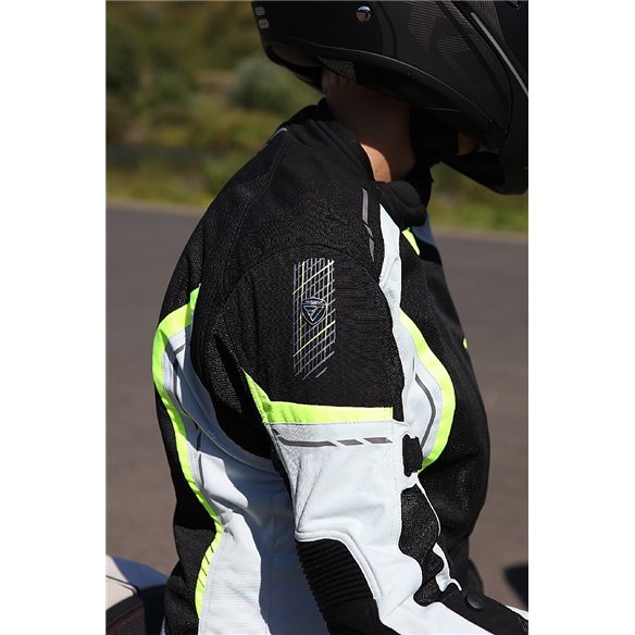 Chaqueta 2 en 1 Modeka Khao Air Lady negro/gris/amarillo