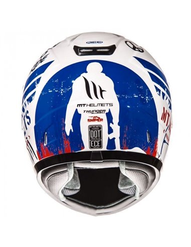 Casco niño integral MT Thunder kids sniper blanco/azul