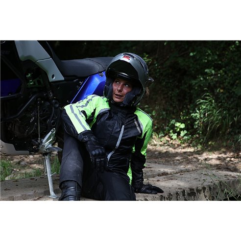 Chaqueta impermeable Modeka Viola Dry Lady negro amarillo