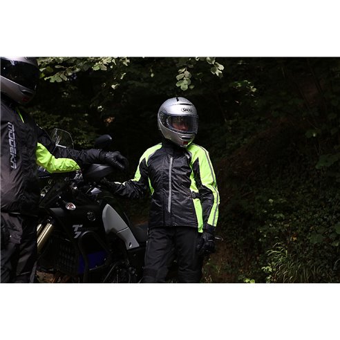 Chaqueta impermeable Modeka Viola Dry Lady negro amarillo