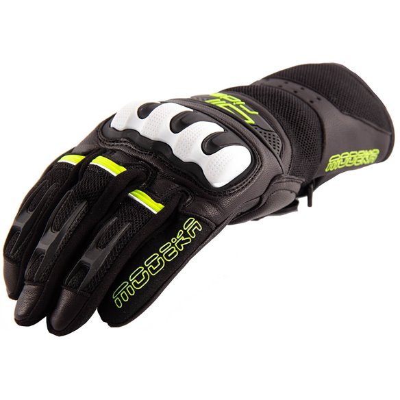 Guante Modeka Air Ride negro blanco neon
