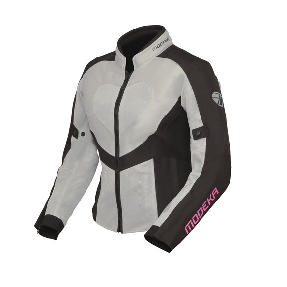 Chaqueta Modeka Emma Air Lady gris claro negro (Novedad 2023)