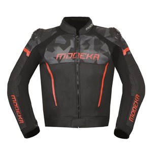 Chaqueta Modeka Valyant negro rojo (Novedad 2023)