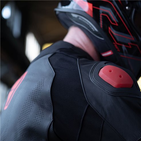 Chaqueta Modeka Yron negro rojo (Novedad 2023)