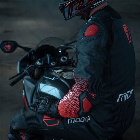 Chaqueta Modeka Yron negro rojo (Novedad 2023)