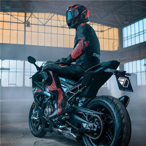 Chaqueta Modeka Yron negro rojo (Novedad 2023)