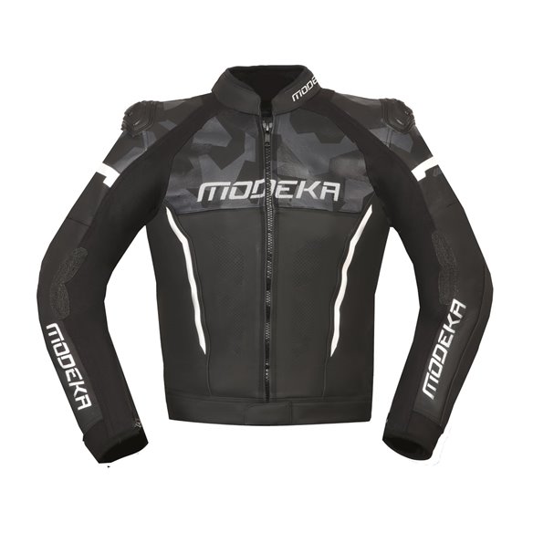 Chaqueta Modeka Valyant negro blanco (Novedad 2023)