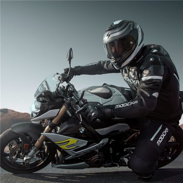 Chaqueta Modeka Valyant negro blanco (Novedad 2023)