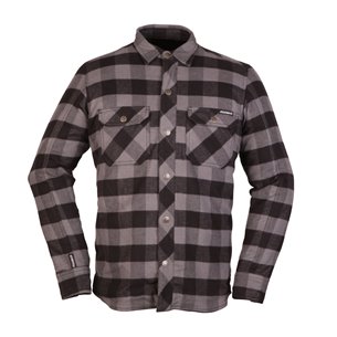 Camiseta Modeka de franela Nooner gris negro (Novedad 2023)