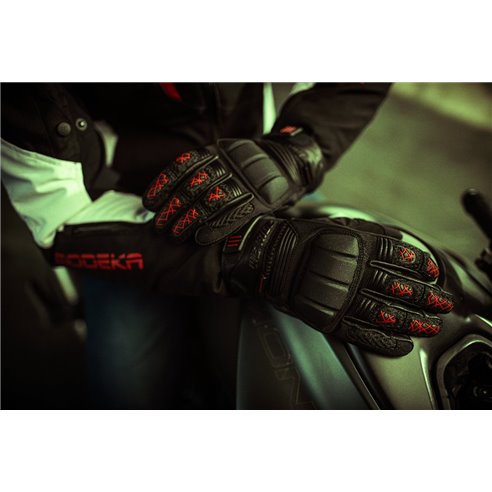 Guante Modeka Ennos negro rojo (Novedad 2023)