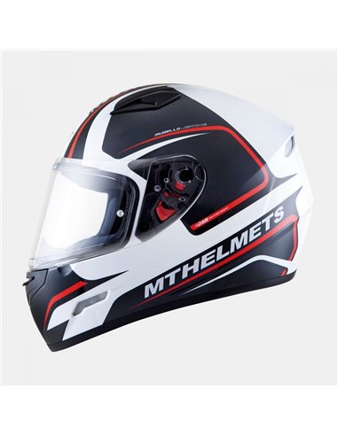 Casco integral MT Mugello rojo/blanco