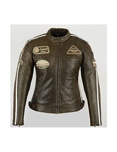 Cazadora piel Nemo marron lady