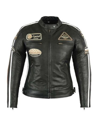 Cazadora piel Nemo negro lady