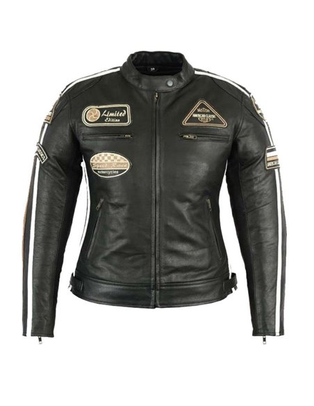 Cazadora piel Nemo negro lady