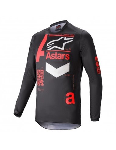 Camiseta Alpinestar Jersey fluid chaser negro/rojo