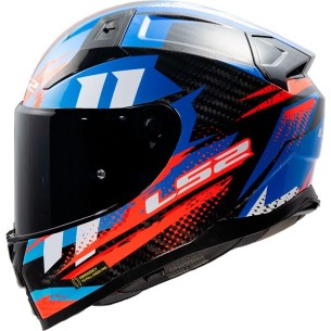 CASCO LS2 VECTOR II CARBON RED BLUE