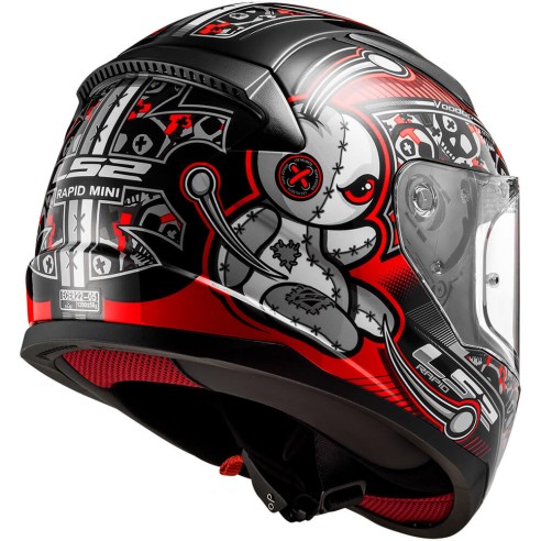 CASCO INFANTIL LS2 RAPID VOODOO ROJO