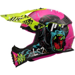 CASCO INFANTIL LS2 MX437 FAST 2 MINI GORILLA PURPLE