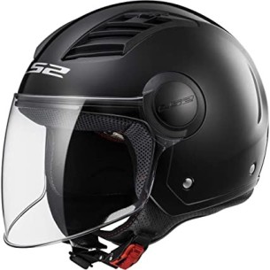 CASCO JET LS2 AIRFLOW II NEGRO BRILLO