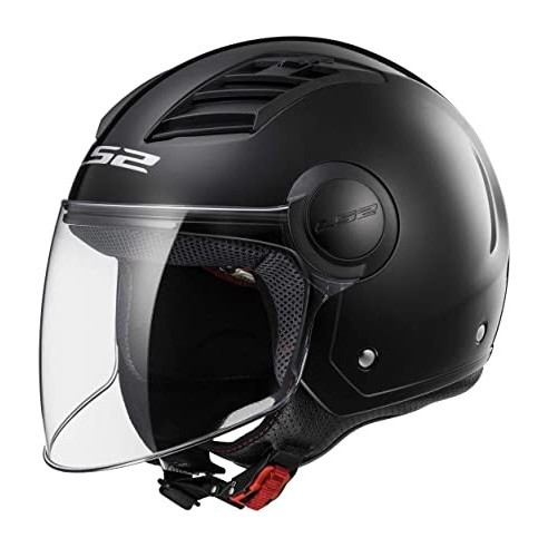 CASCO JET LS2 AIRFLOW II NEGRO BRILLO